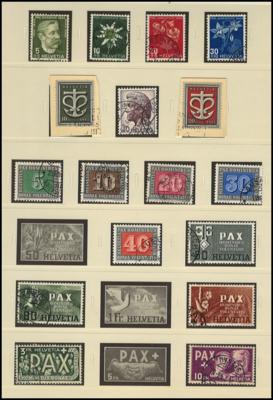 .gestempelt/**/* - Sammlung Schweiz ca.1939/1964, - Stamps and postcards