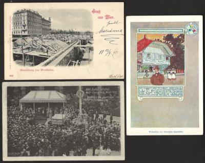 Poststück - Ausgesuchte Ansichtskarten Wien und Randbereiche, - Francobolli e cartoline