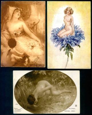 Poststück - Kl. Partie Motivkarten "Frauen", - Stamps and postcards
