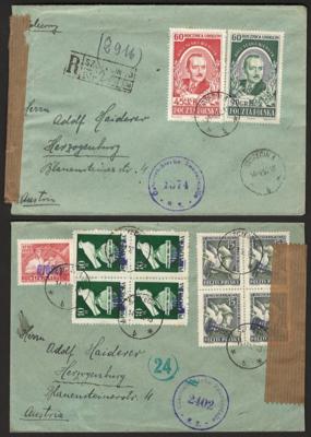 Poststück - Partie Poststücke Nachkriegs - Polen mit viel Reko, - Stamps and postcards