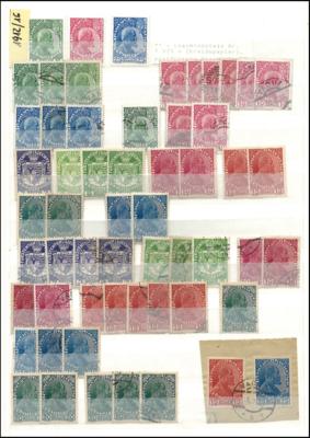 **/*/gestempelt - Sammlung Liechtenstein ab 1912 mit Dubl., - Známky a pohlednice