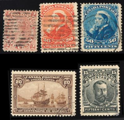 .gestempelt - Schöne Sammlung CANADA Ausg. 1859/1950, - Stamps and postcards