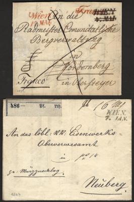 Poststück - Österr. - Vorphila - Partie Briefe aus 1824/1850, - Briefmarken und Ansichtskarten