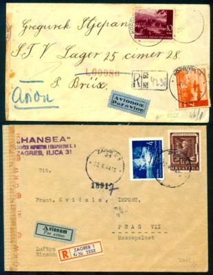 Poststück - Partie Kroatienbelege, - Známky a pohlednice