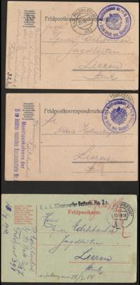 Poststück - Partie meist Österr. Feldpost WK I sowie Fotoalbum eines Österr. Soldaten ab Stellungskommission 1937, - Stamps and postcards