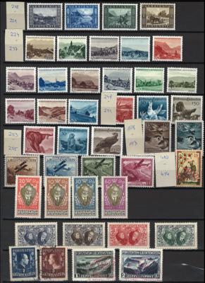 **/*/gestempelt - Partie Liechtenstein ab 1912, - Stamps and postcards