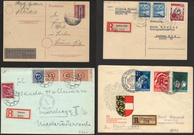Poststück/Briefstück - Partie Poststücke Österr. ab 1945, - Francobolli e cartoline
