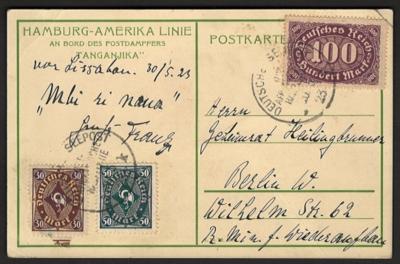 Poststück - D.Reich 1922 D. Seepost/ Afrikanische - Známky a pohlednice