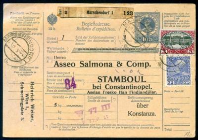 Poststück - Österr. über 100 Postbegleitadressen frank. mit Ausg. 1906/14, - Známky a pohlednice