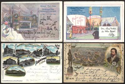Poststück - partie AK Wien mit Lithos - Francobolli e cartoline