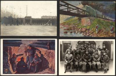 Poststück - Partie Militär - Motivkarten meist WK I, - Stamps and postcards