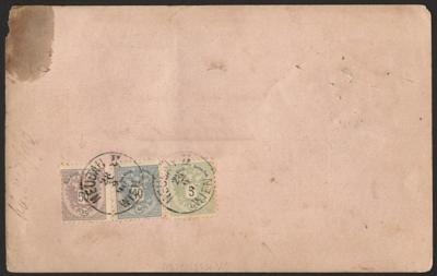 Poststück - Partie Österr. Ausg. 1883 u.a. Paketkarte - Briefmarken und Ansichtskarten