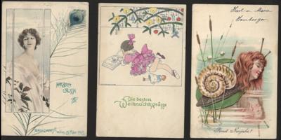 Poststück - Reichh. Partie Motivkarten meist Österr. Monarchie, - Stamps and postcards