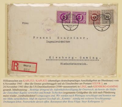 Poststück - Vertriebenen/Flüchtlingspost - Briefmarken und Ansichtskarten