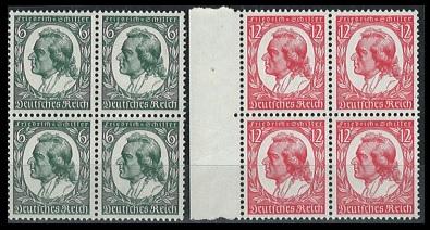 ** - D.Reich Nr. 554/555 im Viererbl., - Známky a pohlednice