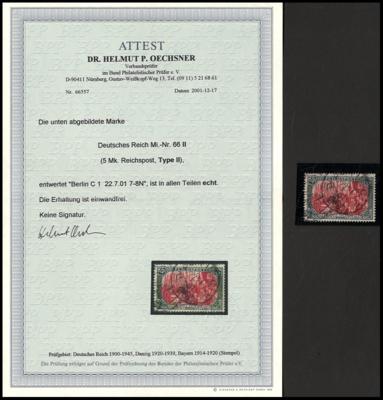 .gestempelt - D.Reich Nr. 66II, - Francobolli e cartoline