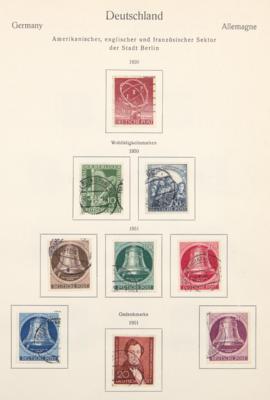 .gestempelt - Sammlung BERLIN Ausg. 1949/1990 komplett (ohne Nr. 1/34) gute Erh., - Briefmarken und Ansichtskarten