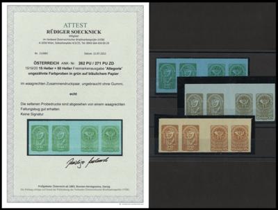 (*) - Österr. Nr. 262PU/271PU ZD - Briefmarken und Ansichtskarten