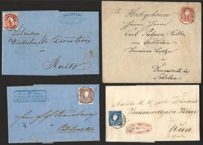 Poststück - Österr. Ausgabe 1858 - 5, - Briefmarken und Ansichtskarten