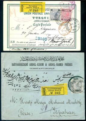 Poststück - Österr. post in d. Levante 14 Belege mit Ausg. 1900/06 u.a. Rhodos, - Briefmarken und Ansichtskarten