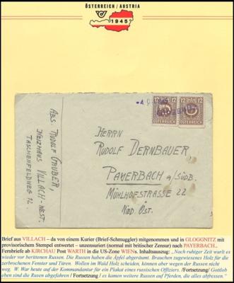 Poststück - Seltener Schmuggelbrief - Známky a pohlednice