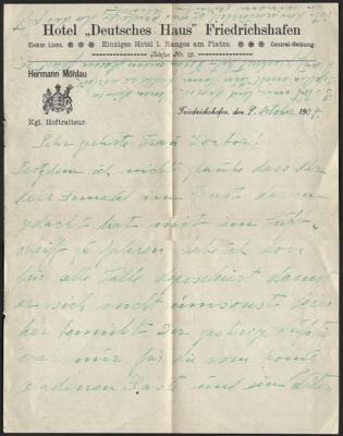 Poststück - Zeppelin 1907: Brief der - Známky a pohlednice