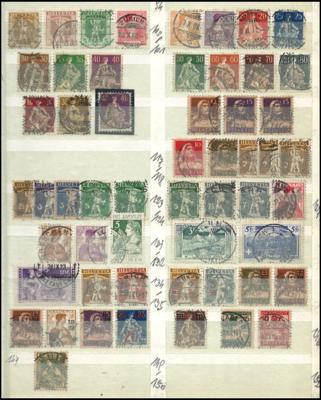 .gestempelt - Partie Dubl. Schweiz ab 1881, - Briefmarken und Ansichtskarten