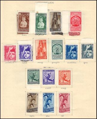 .gestempelt/*/(*) - Partie Teilsammlungen div. Europa mit Italien - D.Reich - Österr. etc., - Briefmarken und Ansichtskarten