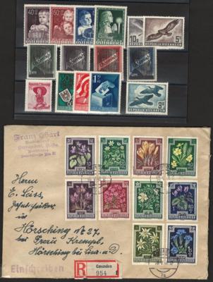 **/*/gestempelt/Poststück - Sammlung Österr. ab 1945, - Francobolli e cartoline