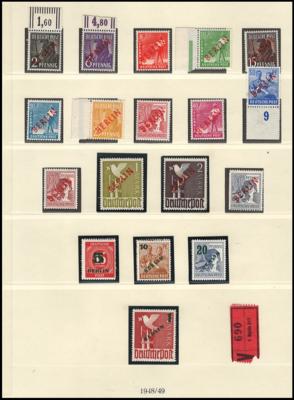 **/gestempelt - Sammlung BERLIN Ausg. 1948/1985 - Nr. 1/20 ** alle gepr. Schlegel, - Briefmarken und Ansichtskarten