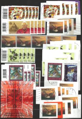 ** - Österr. - Partie EURO - NEUHEITEN (FRANKATURWARE) aus ca. 2007/2012 mit Dubl. gestempelt, - Stamps and postcards
