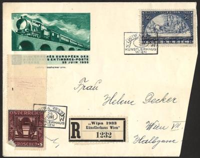 Briefstück - WIPA Faser mit Künstlerhaus - Sonderstpl. aufBriefstück, - Briefmarken und Ansichtskarten
