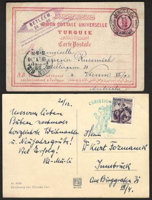 Poststück/Briefstück - Partie Poststücke Österr. ab Monarchie mit div. Ausland, - Briefmarken und Ansichtskarten