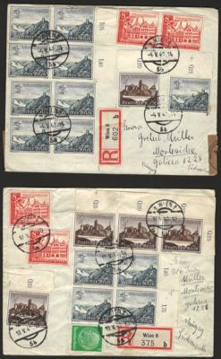Poststück/Briefstück - partie Poststücke und Werbe- und Ansichtskarten D.Reich meist Bezug "Ostmark", - Briefmarken und Ansichtskarten