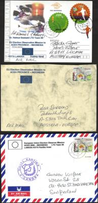 Poststück - EU Belege der Wahlbeobachtung - Francobolli e cartoline