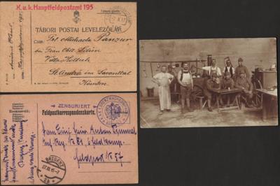 Poststück - Interess. Partie Feldpostbelege des I. WK, - Briefmarken und Ansichtskarten