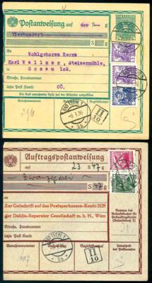 Poststück - Partie Postanweisungen der 1930er aus GMUNDEN (41) und BAD ISCHL (3), - Briefmarken und Ansichtskarten