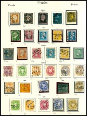 .gestempelt/* - altd. Staaten-Sammlung  div. Staaten mit einigen interess. Stkn., - Briefmarken und Ansichtskarten