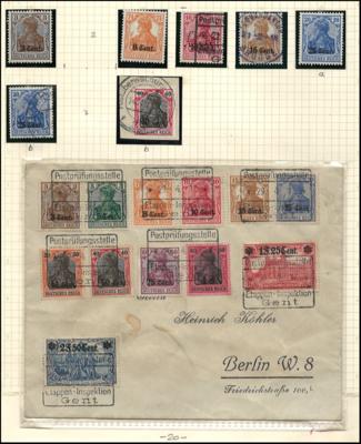 .gestempelt/*/**/Briefstück/Poststück - Sammlung D.Reich ab 1872 mit etwas Bes. WK I, - Známky a pohlednice