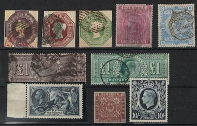 .gestempelt/*/** - Partie Großbrit. ab 1840 mit etwas Kolonien, - Stamps and postcards