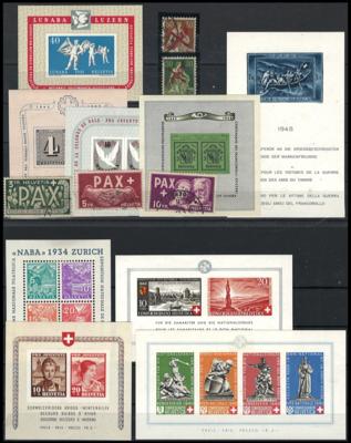 **/*/gestempelt - Sammlung Schweiz ca. 1862/1984, - Stamps and postcards