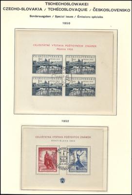 **/gestempelt - Sammlung Tschechosl. 1945/1973, - Briefmarken und Ansichtskarten
