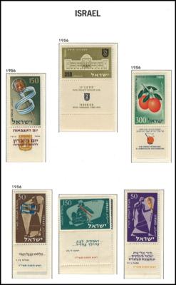 ** - Teilsammlung Israel ca. 1956/1998, - Briefmarken und Ansichtskarten