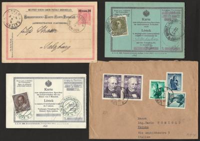 Poststück/Briefstück - Partie Poststücke Österr. ab Monarchie, - Stamps and postcards