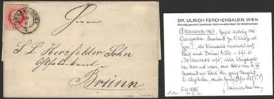 Poststück - Österr. Ausg. 1867 - 5 Kr. GANZSACHENAUSSCHNITT - Francobolli e cartoline