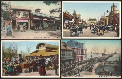 Poststück - Partie ungelaufene AK China mit etwas Japan, - Stamps and postcards