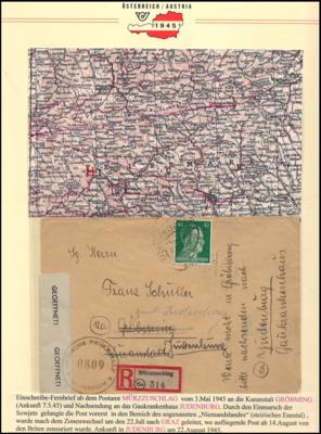 Poststück - Steiermark 1945 Einschreibebrief - Stamps and postcards