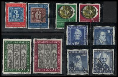 .gestempelt - Sammlung BRD 1949/1965 mit allen guten Sätzen, - Briefmarken und Ansichtskarten