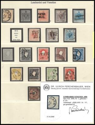 .gestempelt - Sammlung Lombardei mit Feldpost - Bosnien und Levante, - Francobolli e cartoline