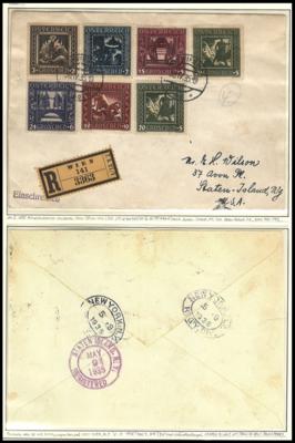 Poststück - Österr. 1928/1937 - 7 versch. Reko- bzw. Flugpostbrfe. bzw. Karten nach USA (New York, - Známky a pohlednice